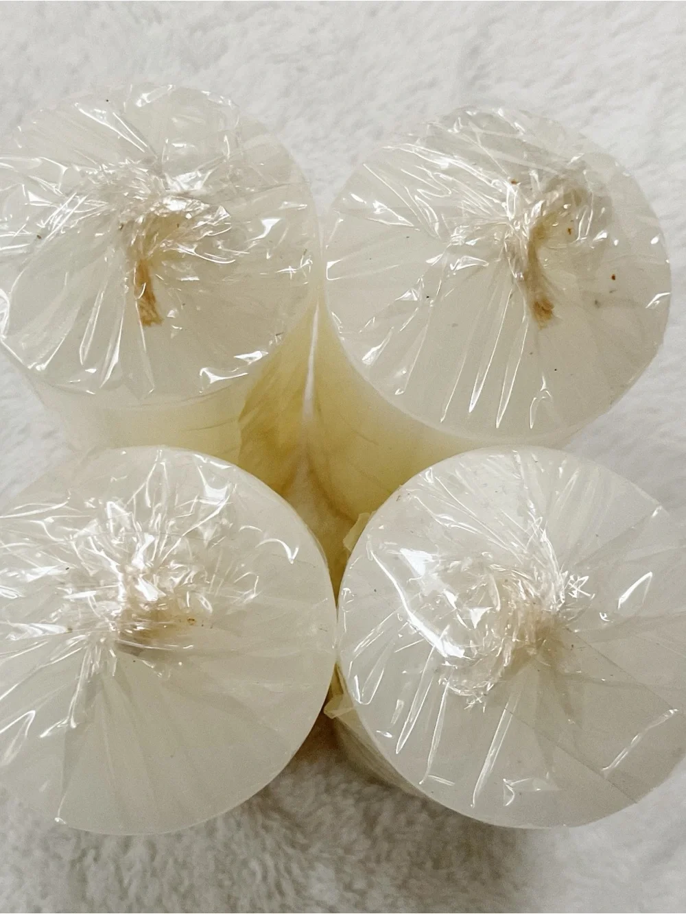 Vintage Dansk Design With Light Candles Set 4 NOS White Pillars Boxed